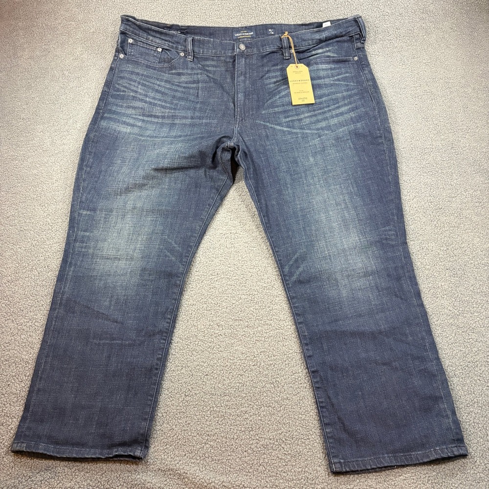 Lucky Brand Jeans Mens 52x30 Blue Athletic Fit Denim Pants Stretch Comfort